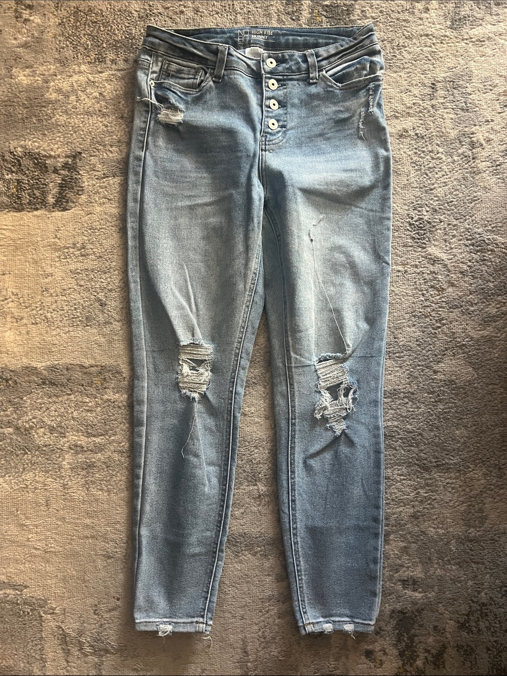 NOBO Boyfriend Jeans with Distressed Style